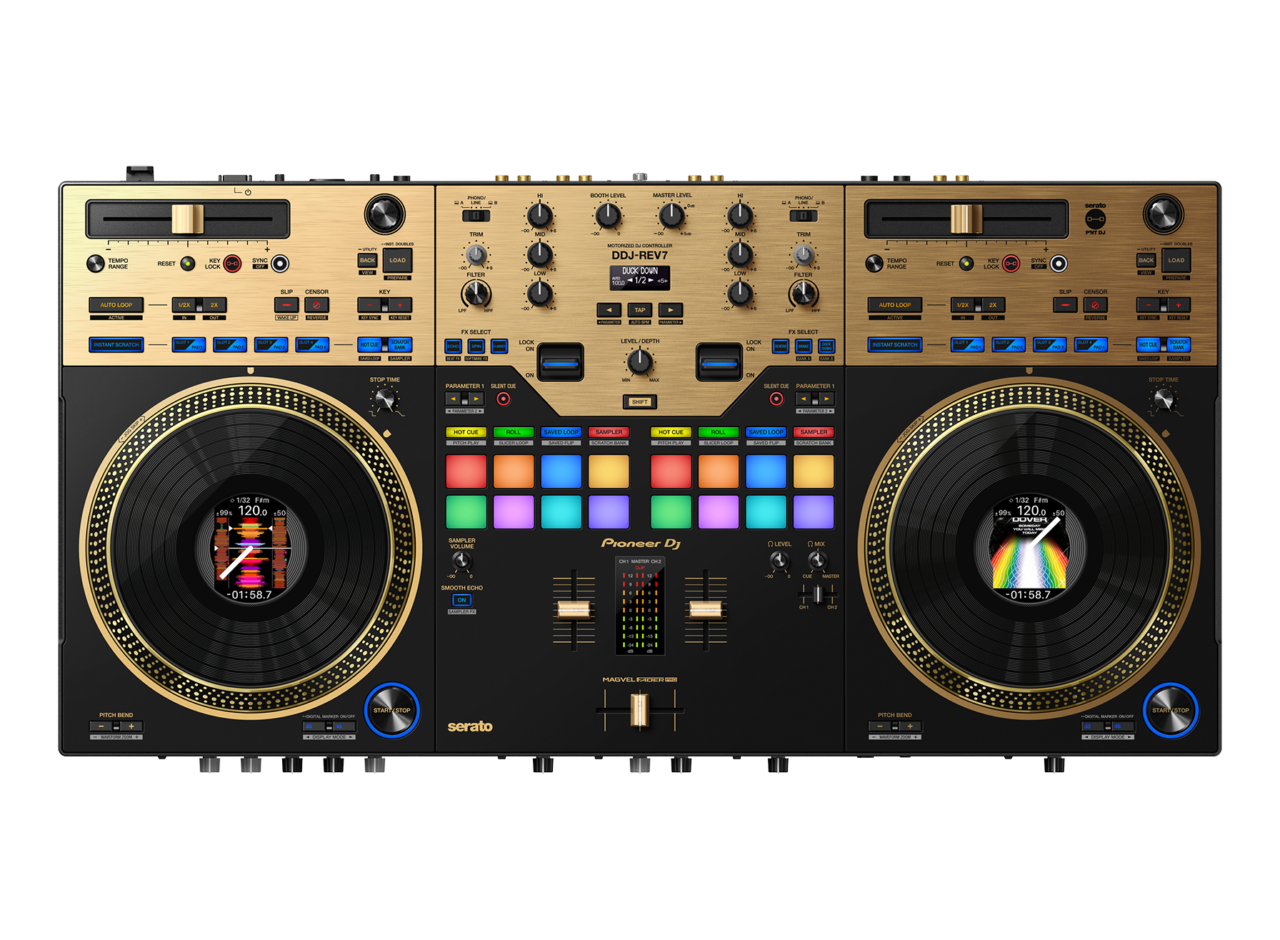 Controlador Pioneer Alpha Tetha DDJ-REV7 N Gold (Dorada) 3